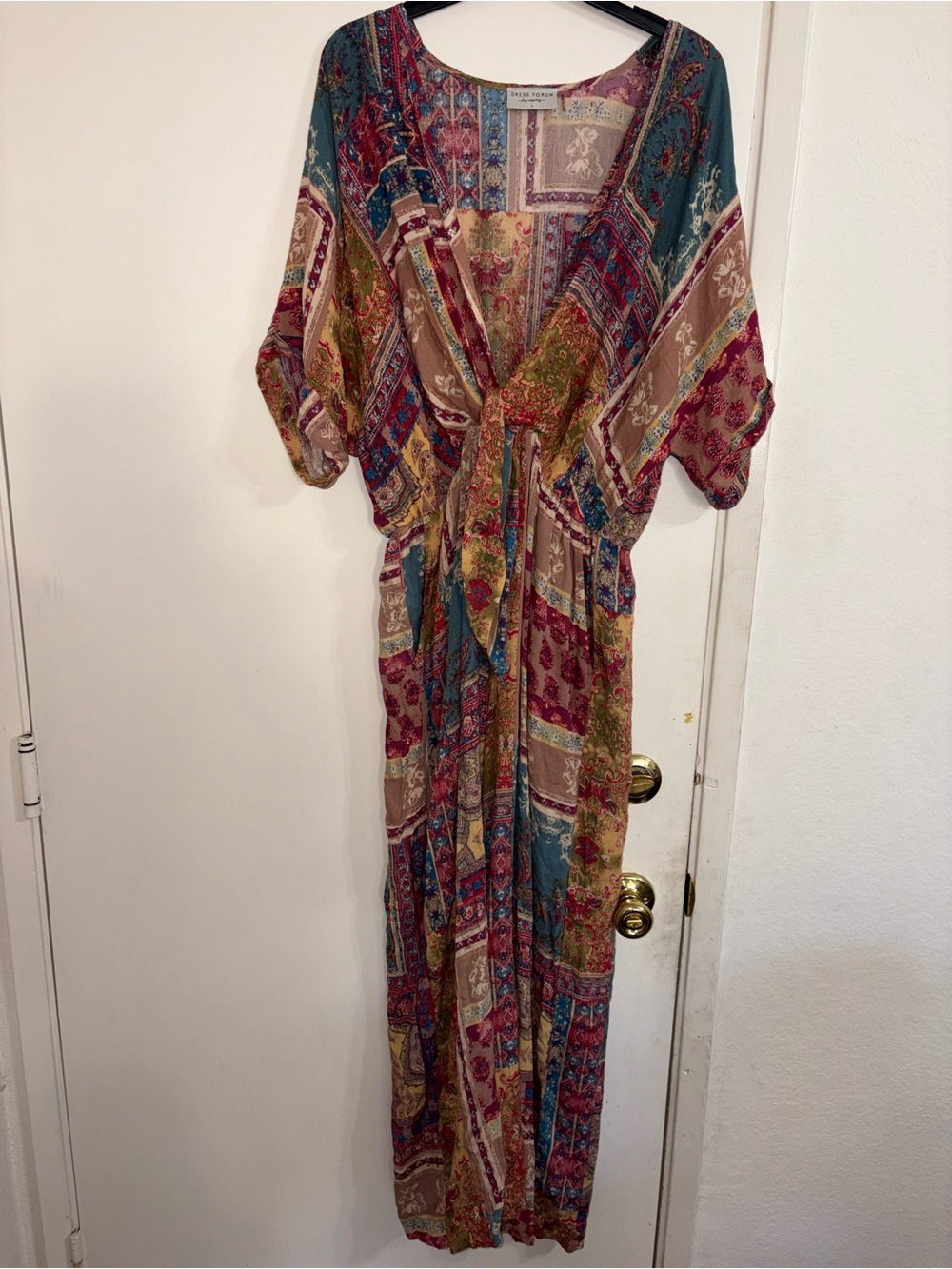 Dress Forum Multicolor Patchwork Maxi Jumpsuit